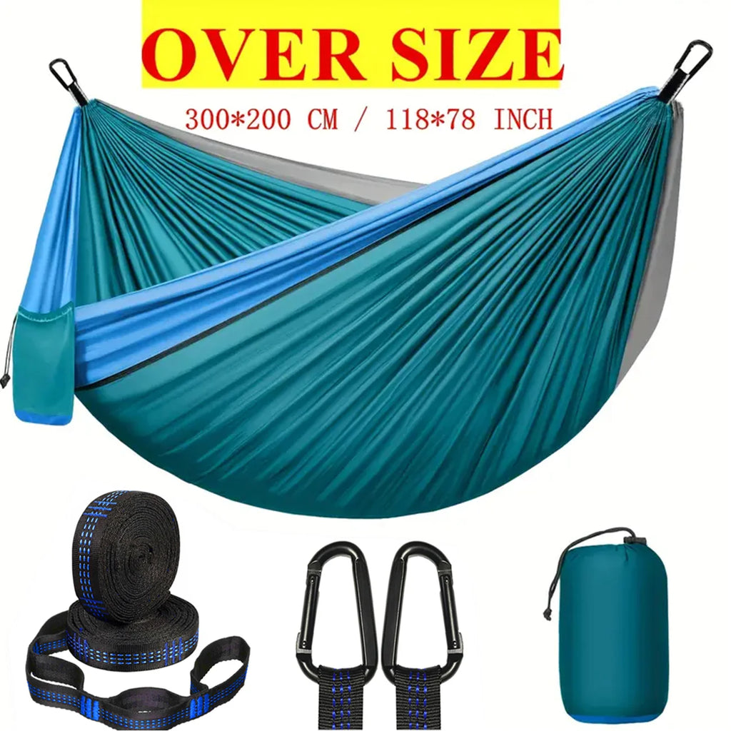 Hammock with straps and carabiners