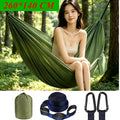 Camping hammock with tree straps