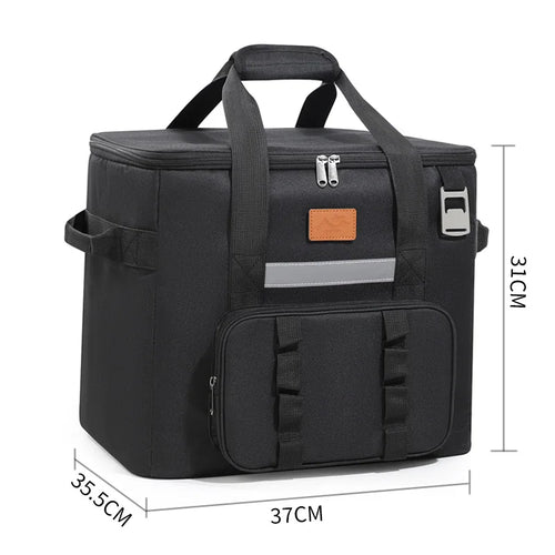 40L insulated cooler backpack - black